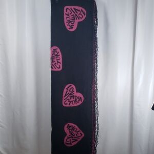 Victoria's Secret Black and Pink "Love Victoria" Throw Blanket